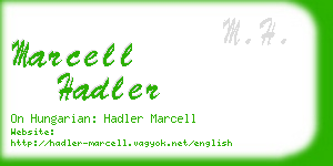 marcell hadler business card